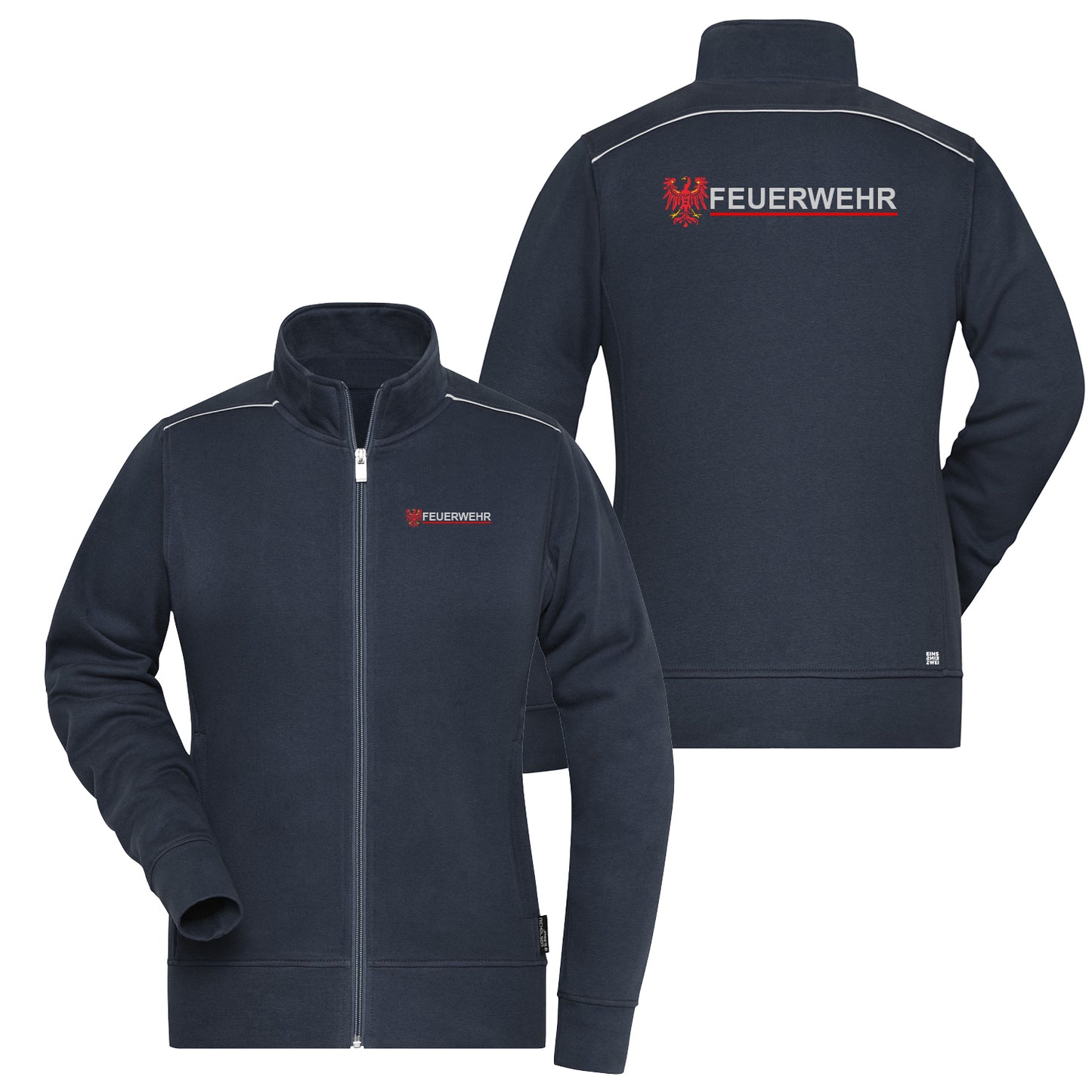 Damen Sweatjacke Reflect Feuerwehr Dienstkleidung Brandenburg