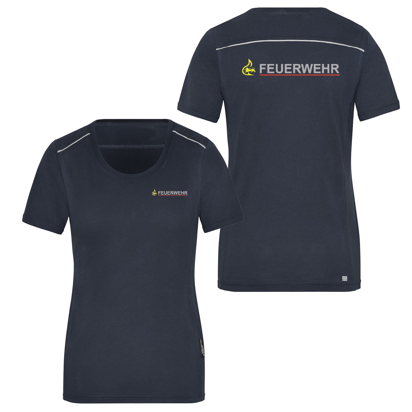 Damen T-Shirt Reflect Feuerwehr Dienstkleidung Baden-Württemberg