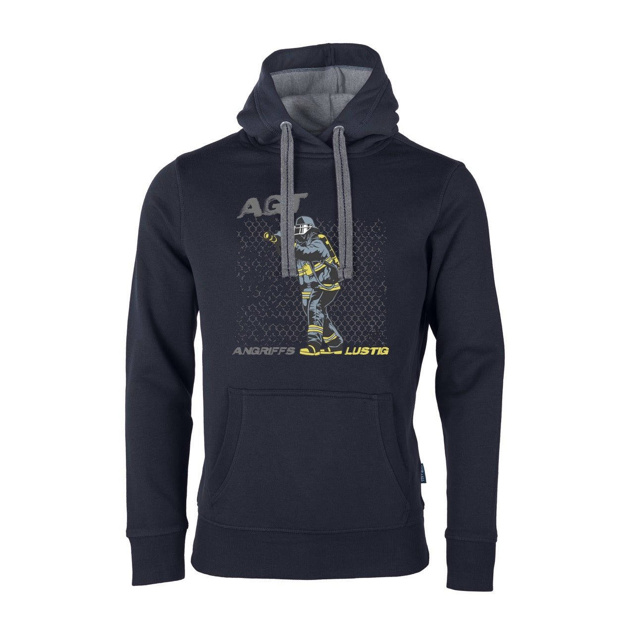 Unisex Sweat Hoodie Feruerwehr Angriffs Lustig blau