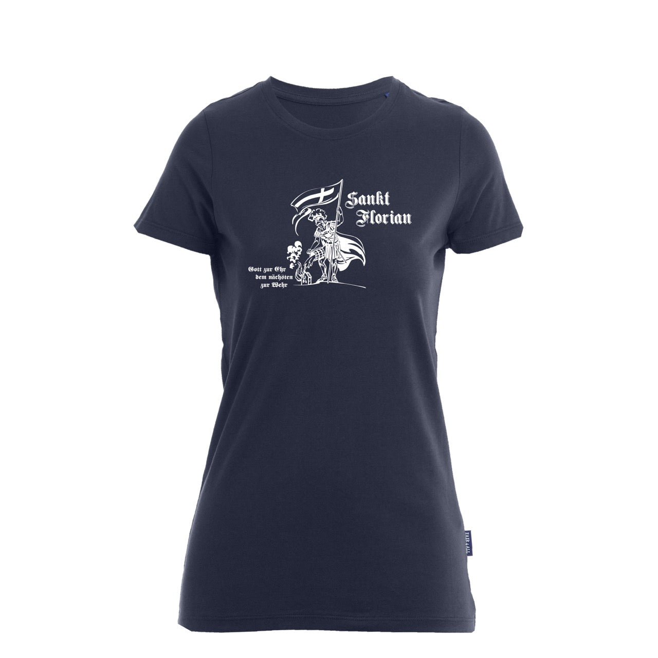 Damen T-Shirt Feuerwehr Fashion Sankt Florian blau