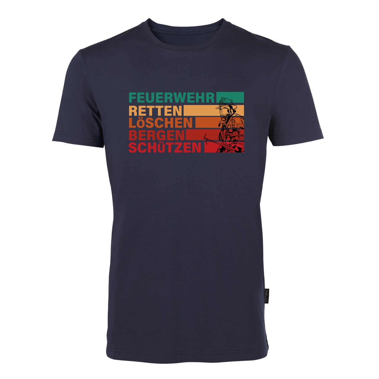 T-Shirt Feuerwehr Fashion R-L-B-S blau