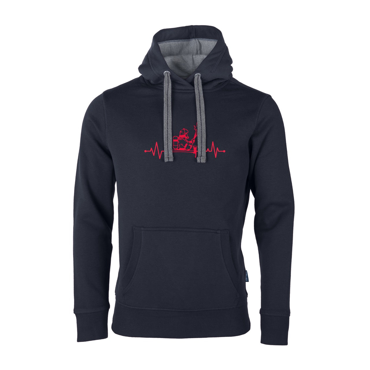 Unisex Sweat Hoodie Feruerwehr Puls blau