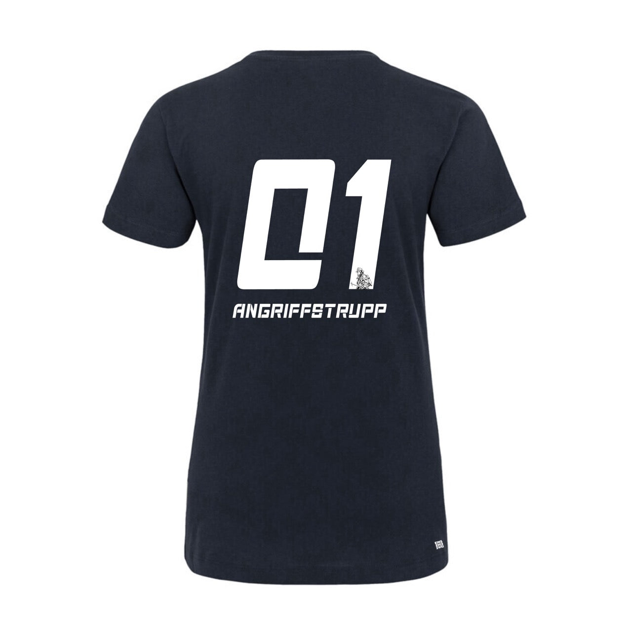 Damen T-Shirt Feuerwehr Fashion Mannschaft blau