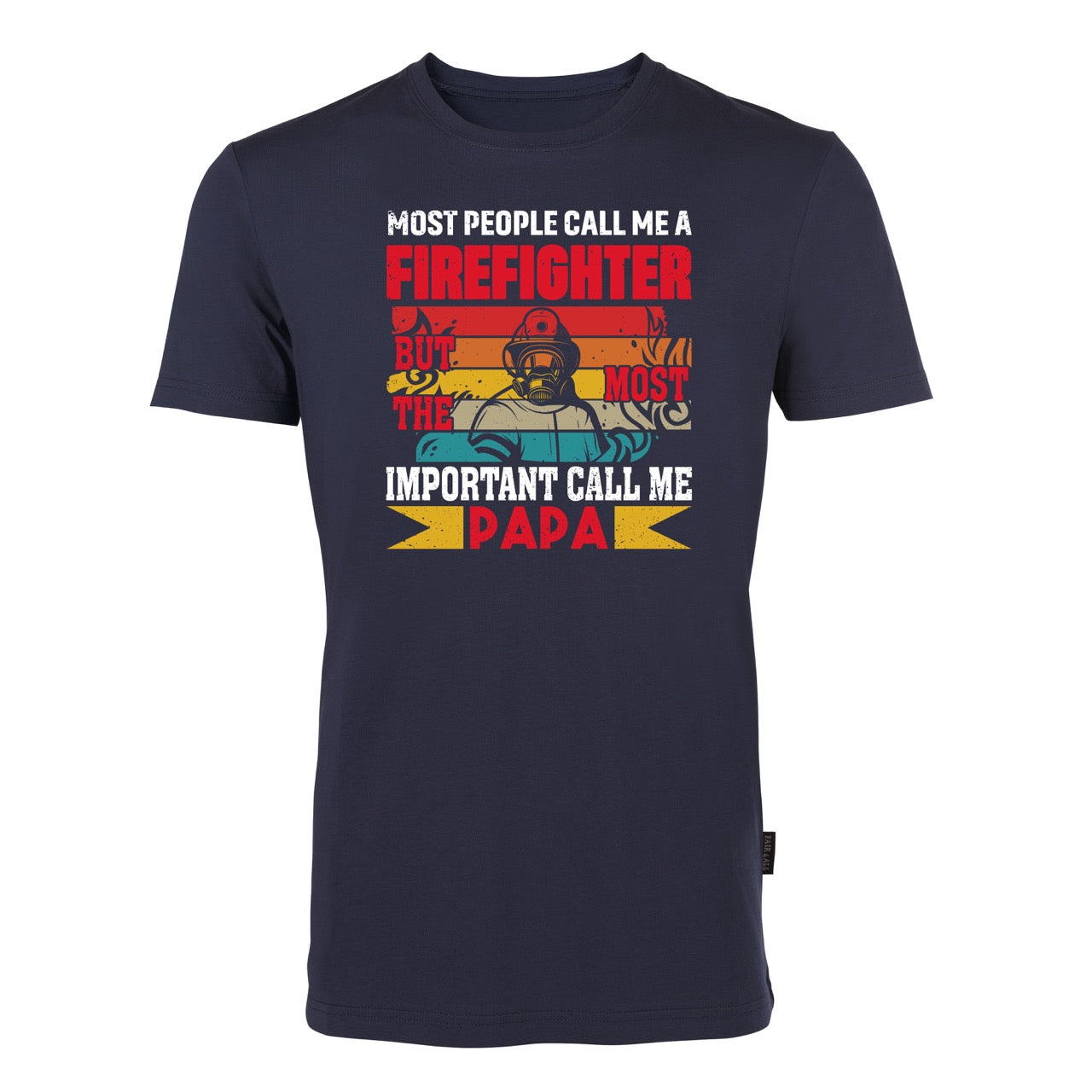T-Shirt Feuerwehr Fashion Papa blau
