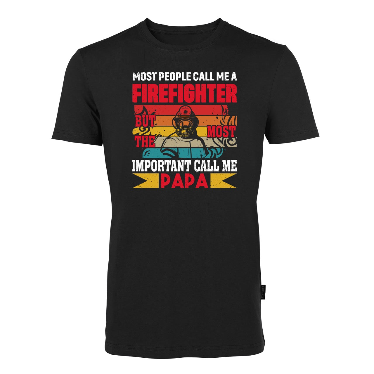 T-Shirt Feuerwehr Fashion Papa schwarz