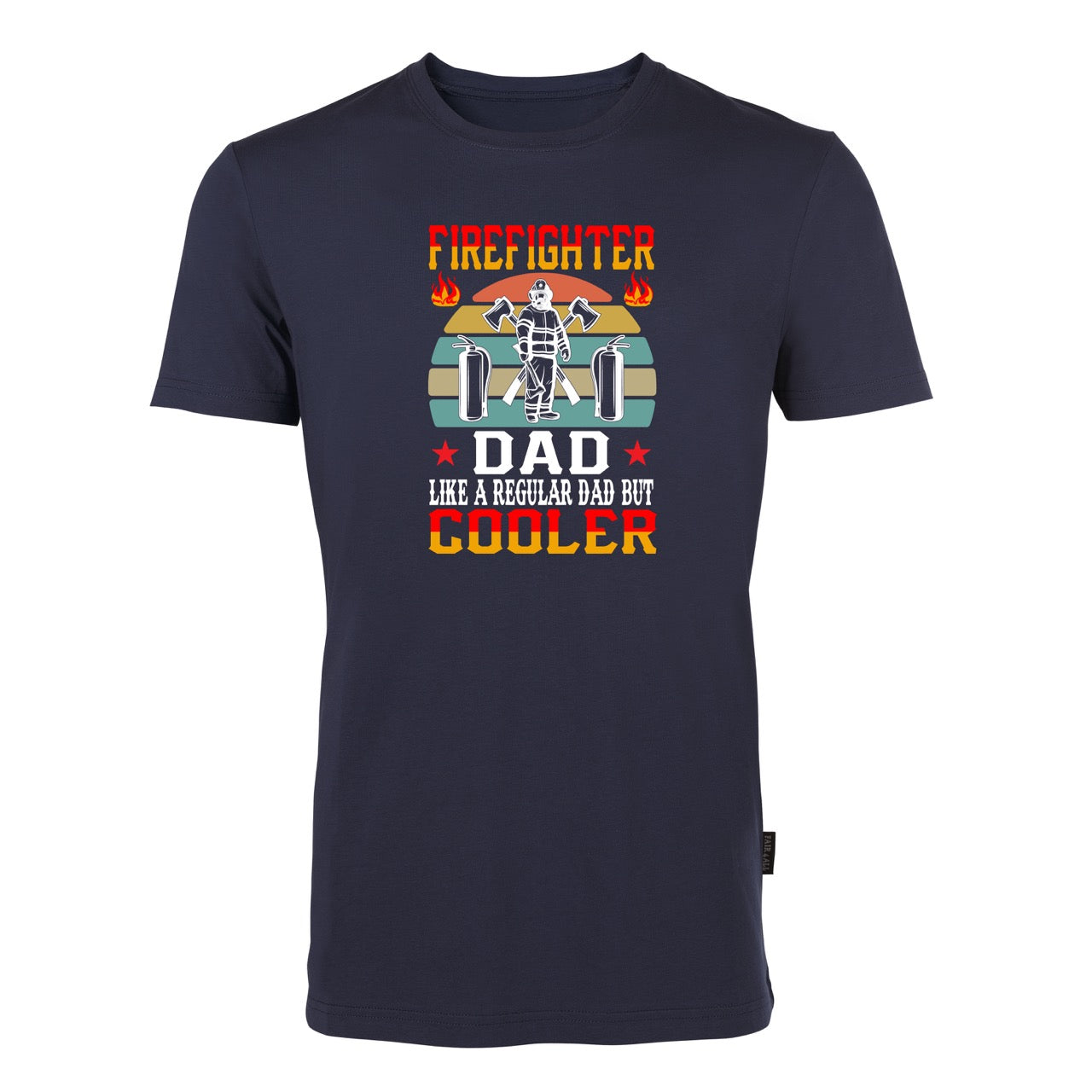 T-Shirt Feuerwehr Fashion Cooler Dad blau