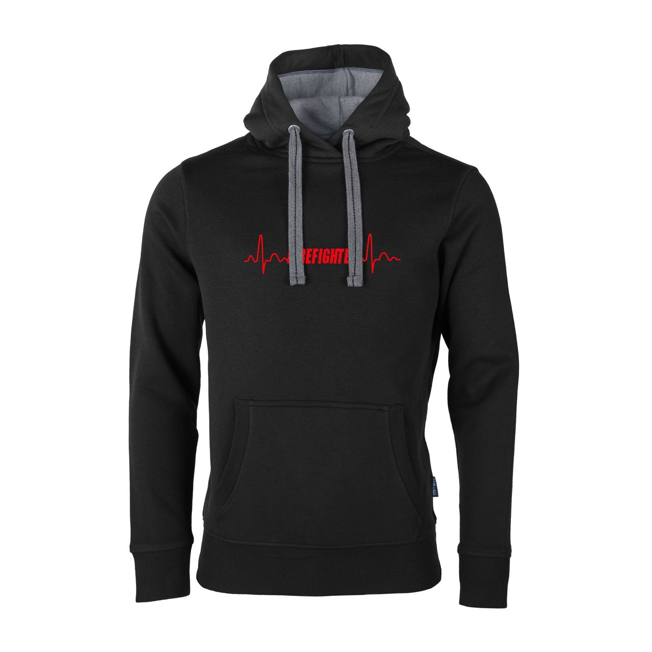 Unisex Sweat Hoodie Feruerwehr Herzschlag schwarz