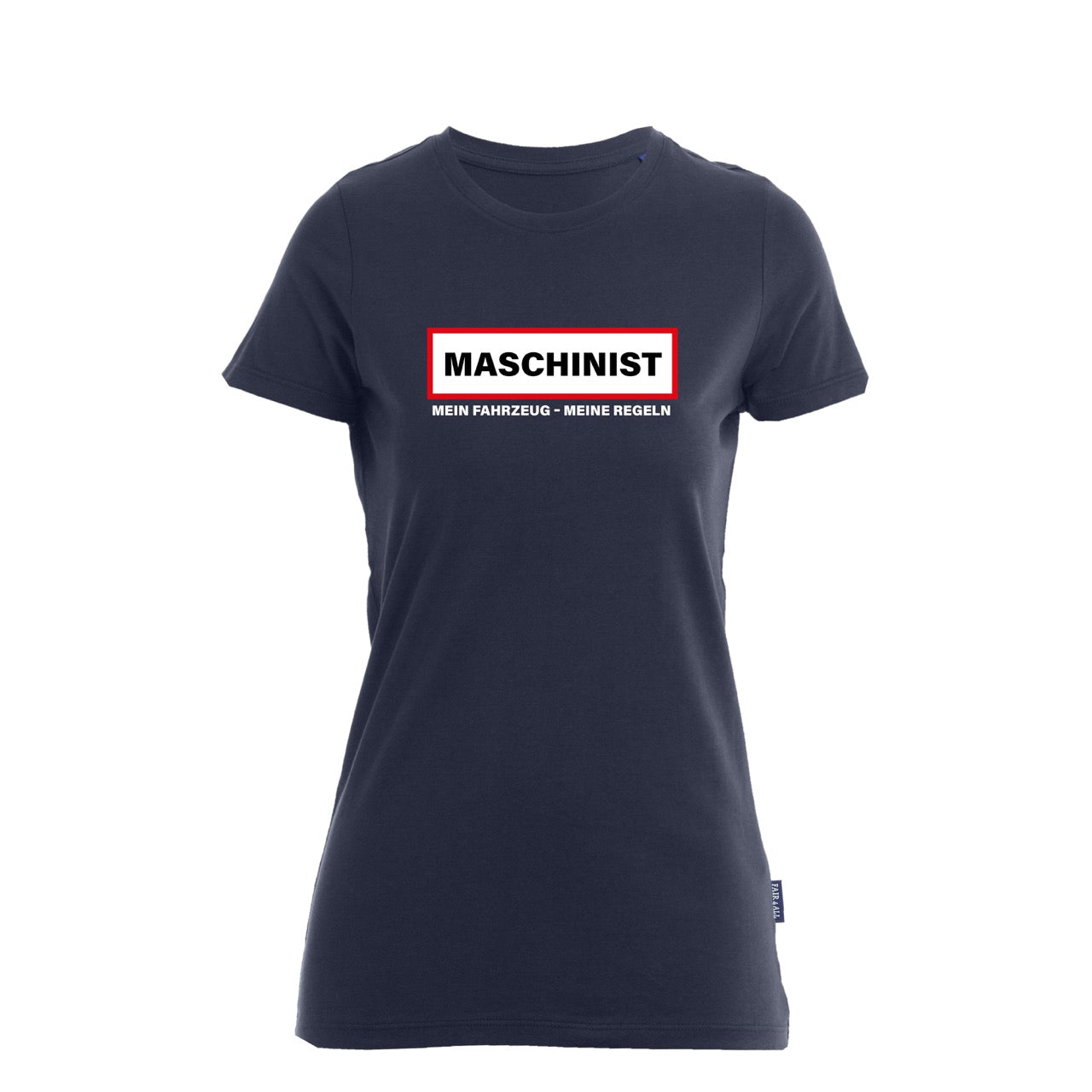 T-Shirt Feuerwehr Fashion Maschinist blau