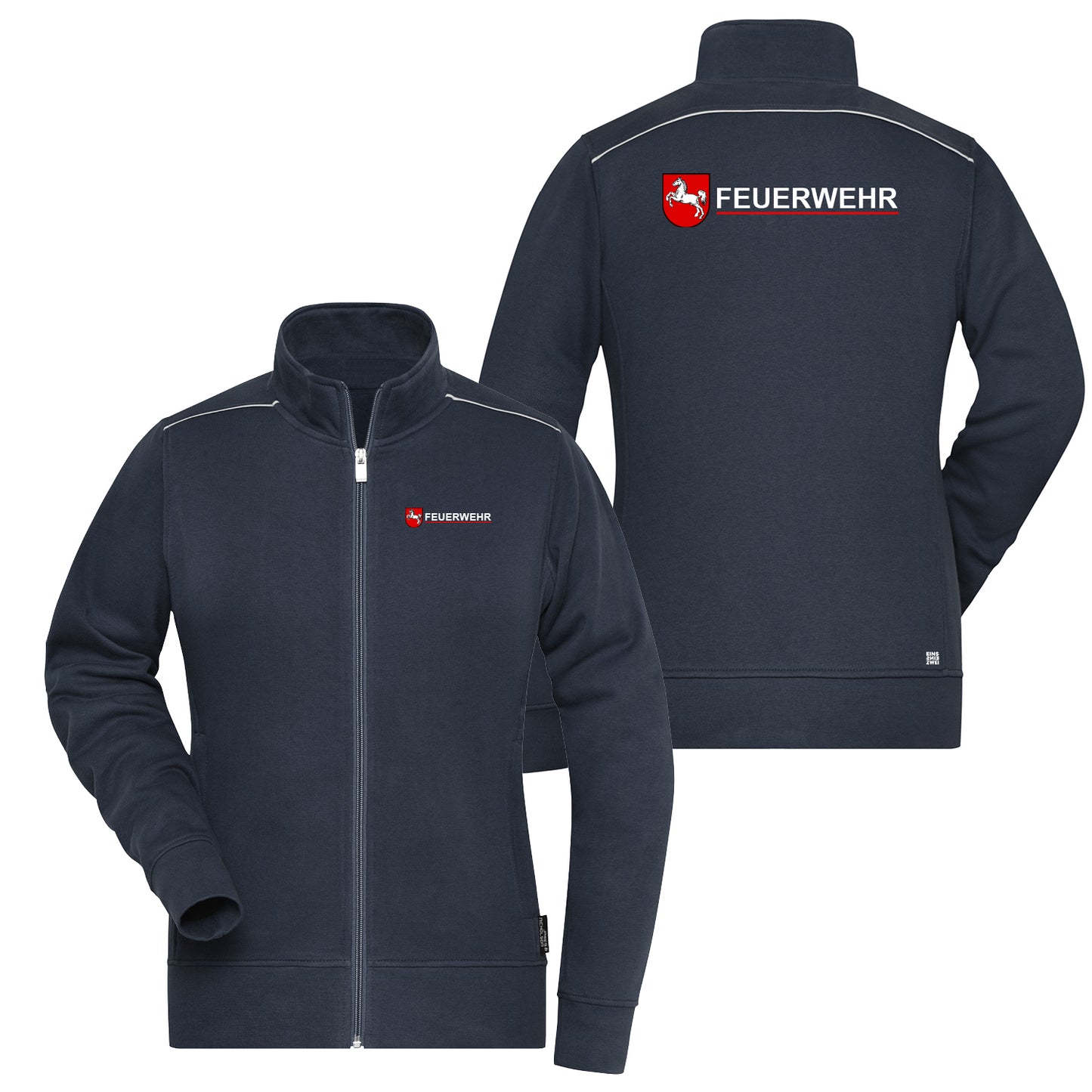 Damen Sweatjacke Reflect Feuerwehr Dienstkleidung Niedersachsen