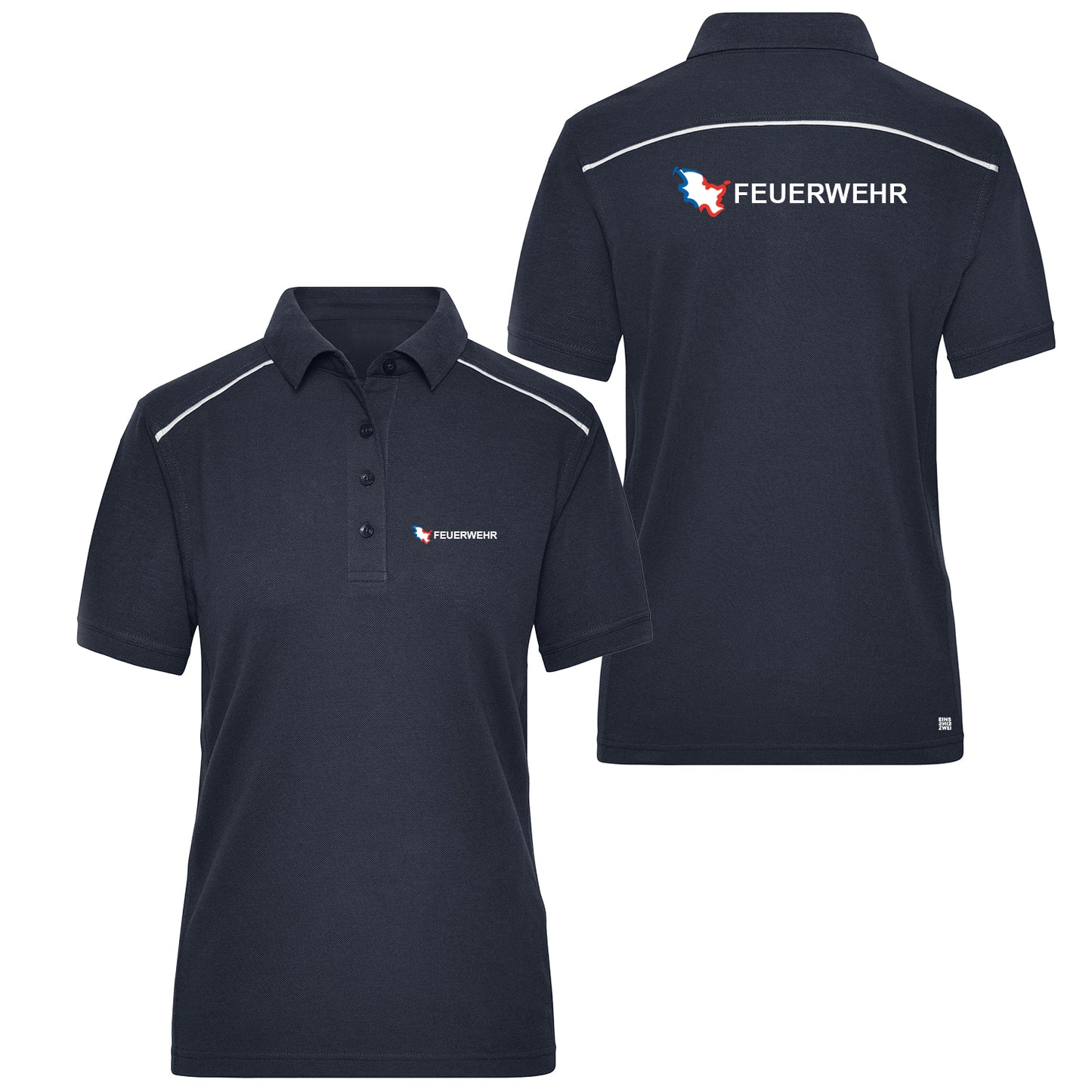 Damen Poloshirt Reflect Feuerwehr Dienstkleidung Schleswig-Holstein