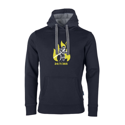 Unisex Sweat Hoodie Feruerwehr 24-7-265 blau