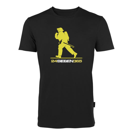 T-Shirt Feuerwehr Fashion 24sieben365 schwarz