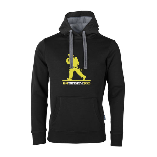 Unisex Sweat Hoodie Feruerwehr 24sieben365 schwarz