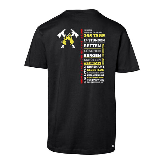 T-Shirt Feuerwehr Fashion Einsatzbereit schwarz