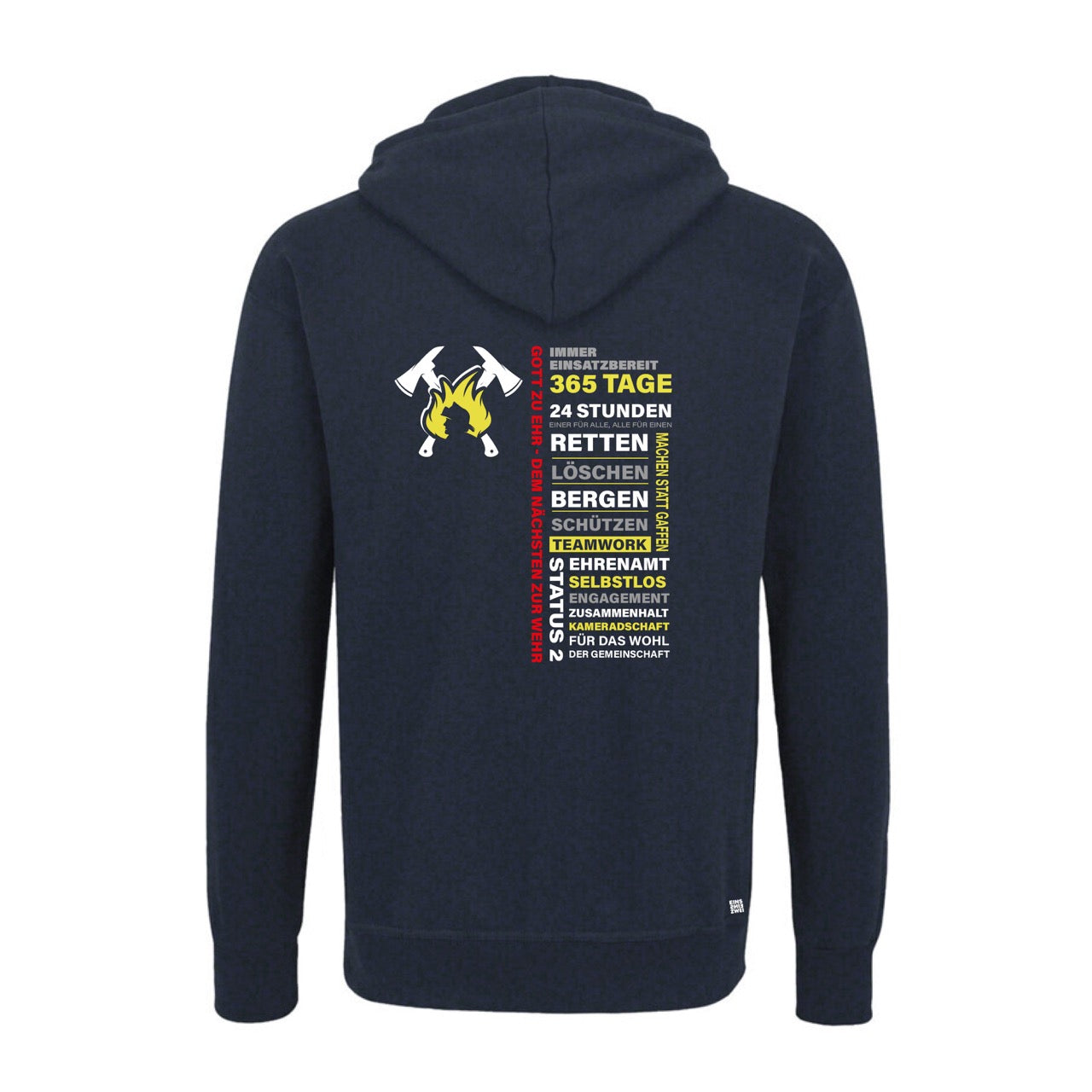 Unisex Sweat Hoodie Feruerwehr Einsatzbereit blau