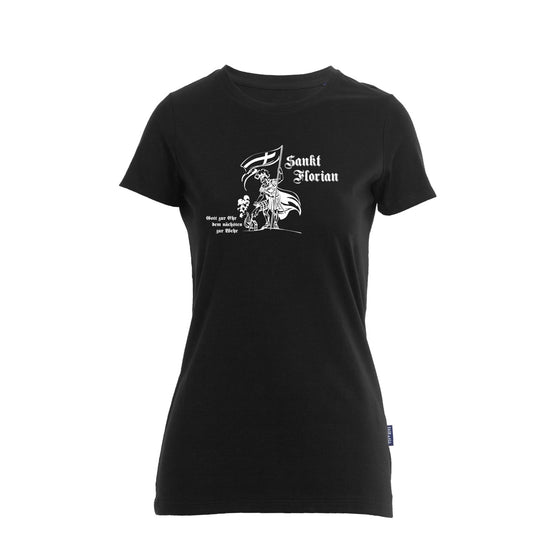 Damen  T-Shirt Feuerwehr Fashion Sankt Florian schwarz