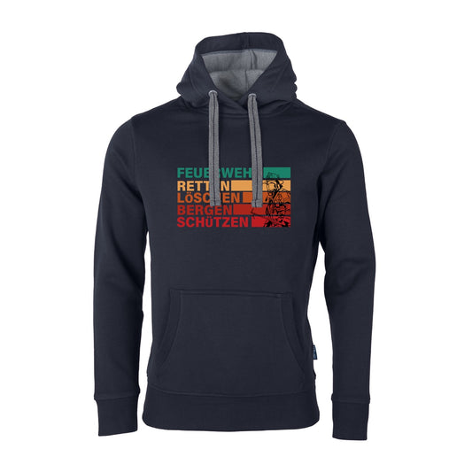 Unisex Sweat Hoodie Feruerwehr R-L-B-S blau