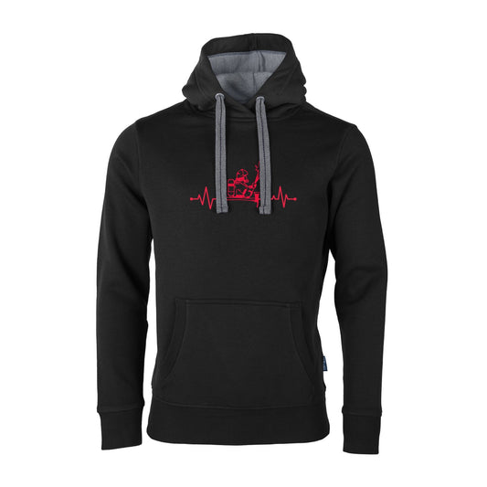 Unisex Sweat Hoodie Feruerwehr Puls schwarz