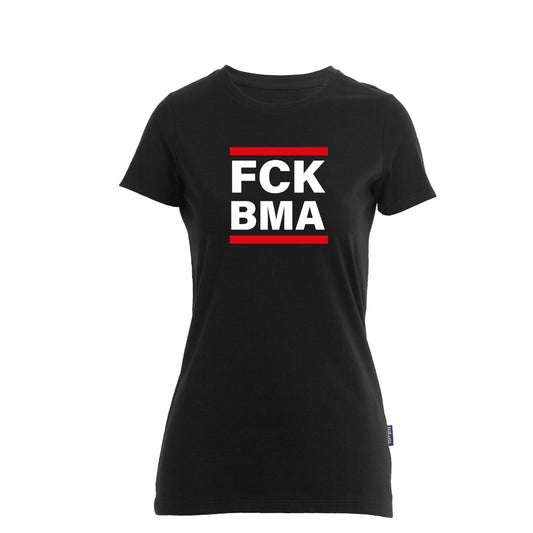 Damen  T-Shirt Feuerwehr Fashion FCK BMA schwarz