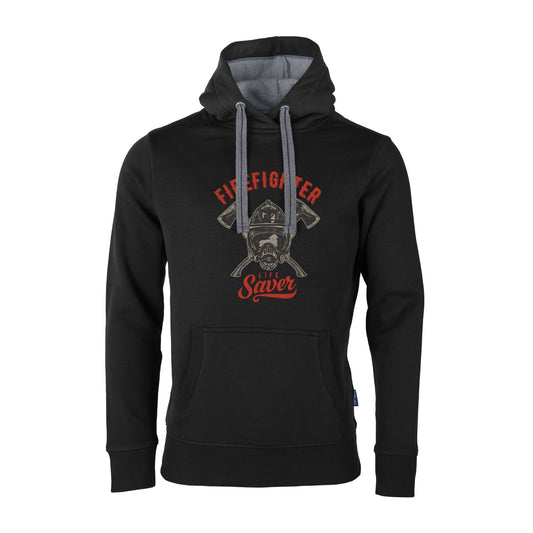 Unisex Sweat Hoodie Feruerwehr Life Saver schwarz