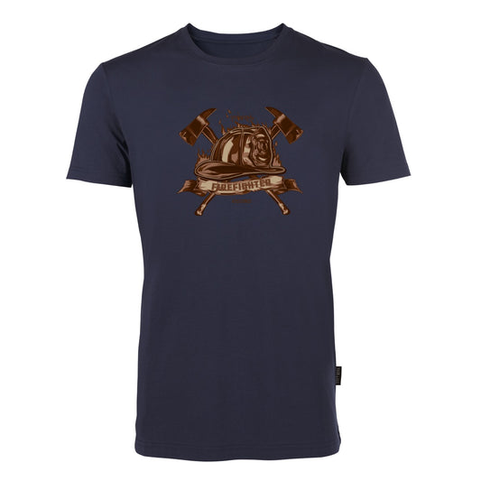 T-Shirt Feuerwehr Fashion Firefighter blau