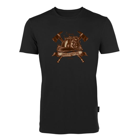 T-Shirt Feuerwehr Fashion Firefighter schwarz