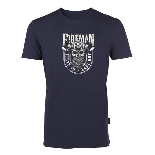 T-Shirt Feuerwehr Fashion Fireman blau