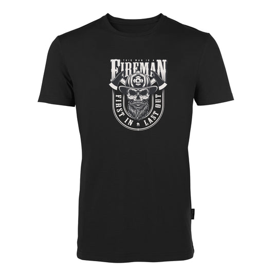 T-Shirt Feuerwehr Fashion Fireman schwarz