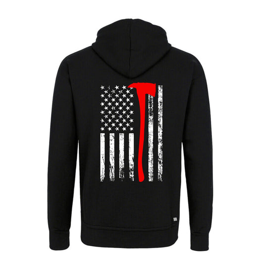 Unisex Sweat Hoodie Feruerwehr US schwarz