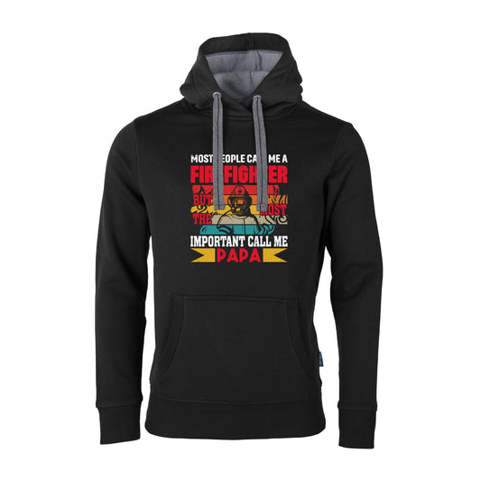 Unisex Sweat Hoodie Feruerwehr Papa schwarz