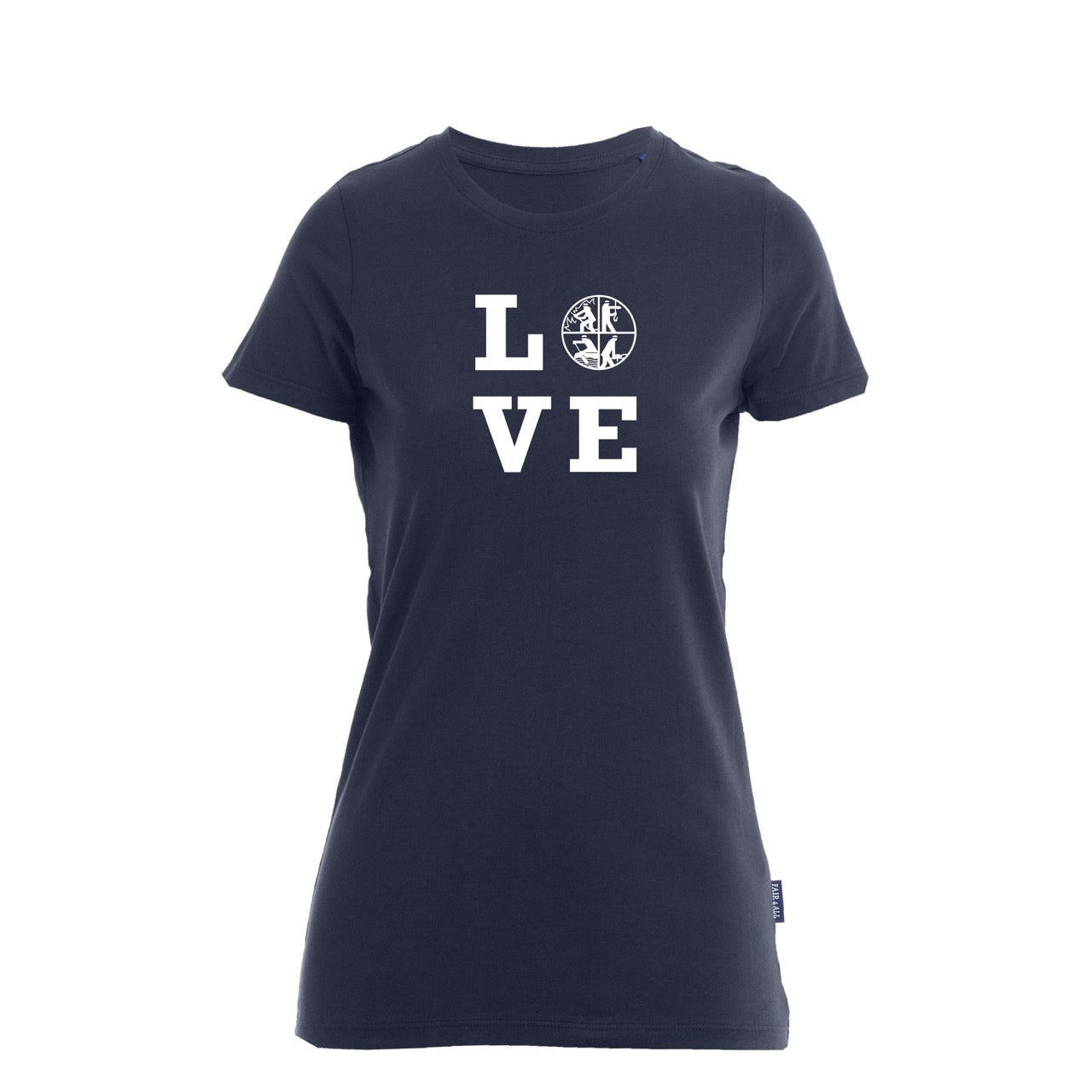 Damen T-Shirt Feuerwehr Fashion LOVE blau