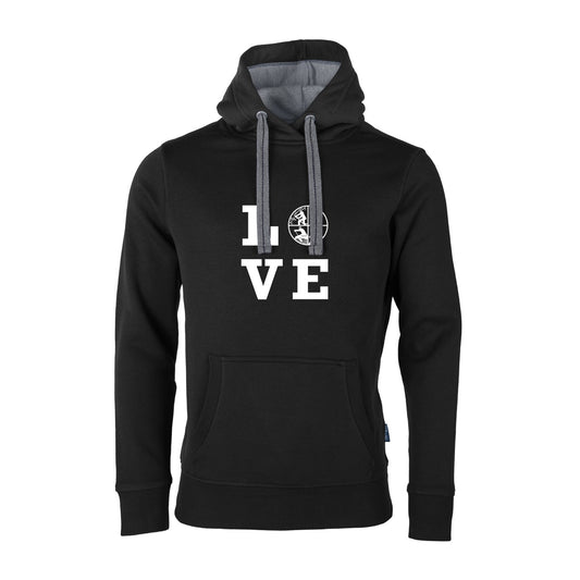 Unisex Sweat Hoodie Feruerwehr LOVE schwarz
