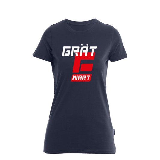Damen T-Shirt Feuerwehr Fashion Gerätewart blau