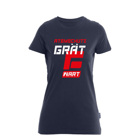Damen T-Shirt Feuerwehr Fashion AGT Gerätewart blau