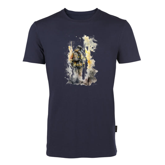 T-Shirt Feuerwehr Fashion Feuer blau