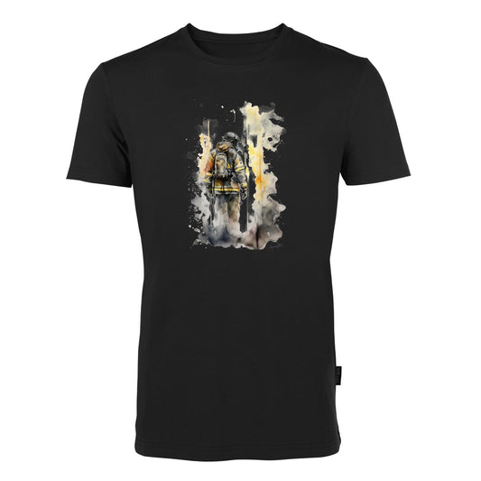 T-Shirt Feuerwehr Fashion Feuer schwarz