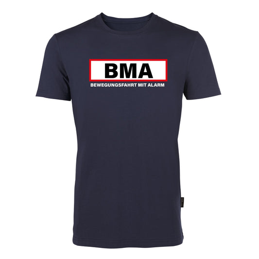 T-Shirt Feuerwehr Fashion BMA blau