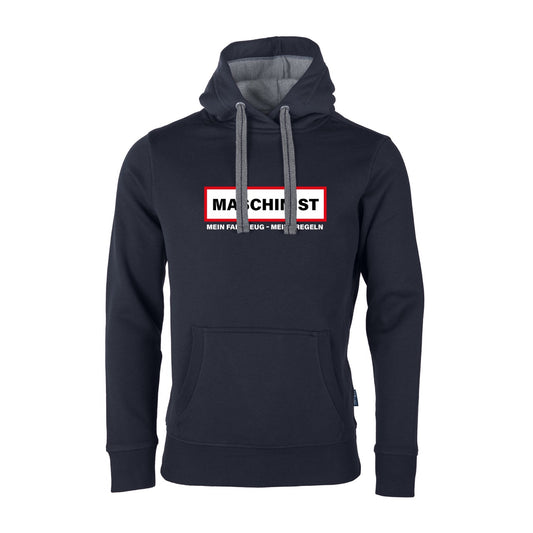 Unisex Sweat Hoodie Feruerwehr Maschinist blau